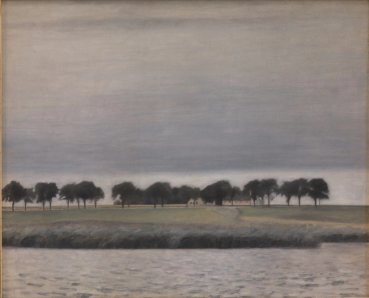 Vilhelm Hammershøi - Studio preliminare per Solregn Gentofte Sø, 1903, Statens Museum for Kunst